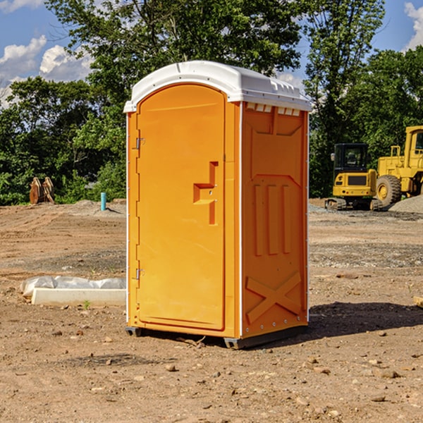 how often are the portable restrooms cleaned and serviced during a rental period in Saco MT